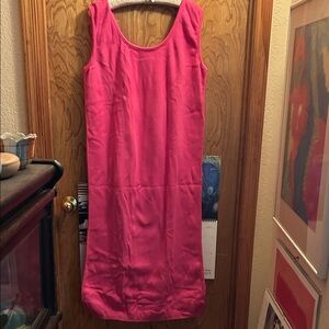 Allen Allen Vibrant Pink Midi Dress